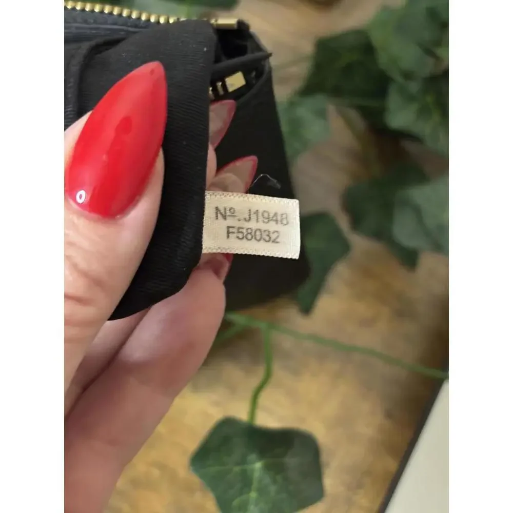 Coach Black Pebbled Wristlet